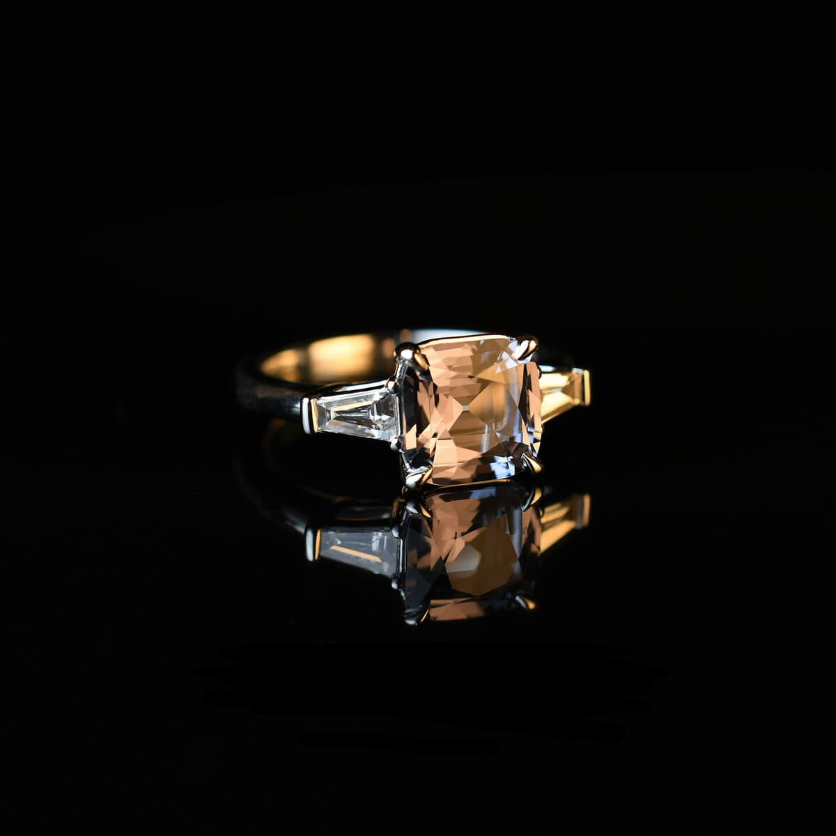 Custom ring with accent stones