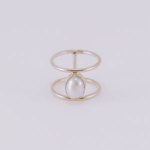 Pearl Double Band Ring
