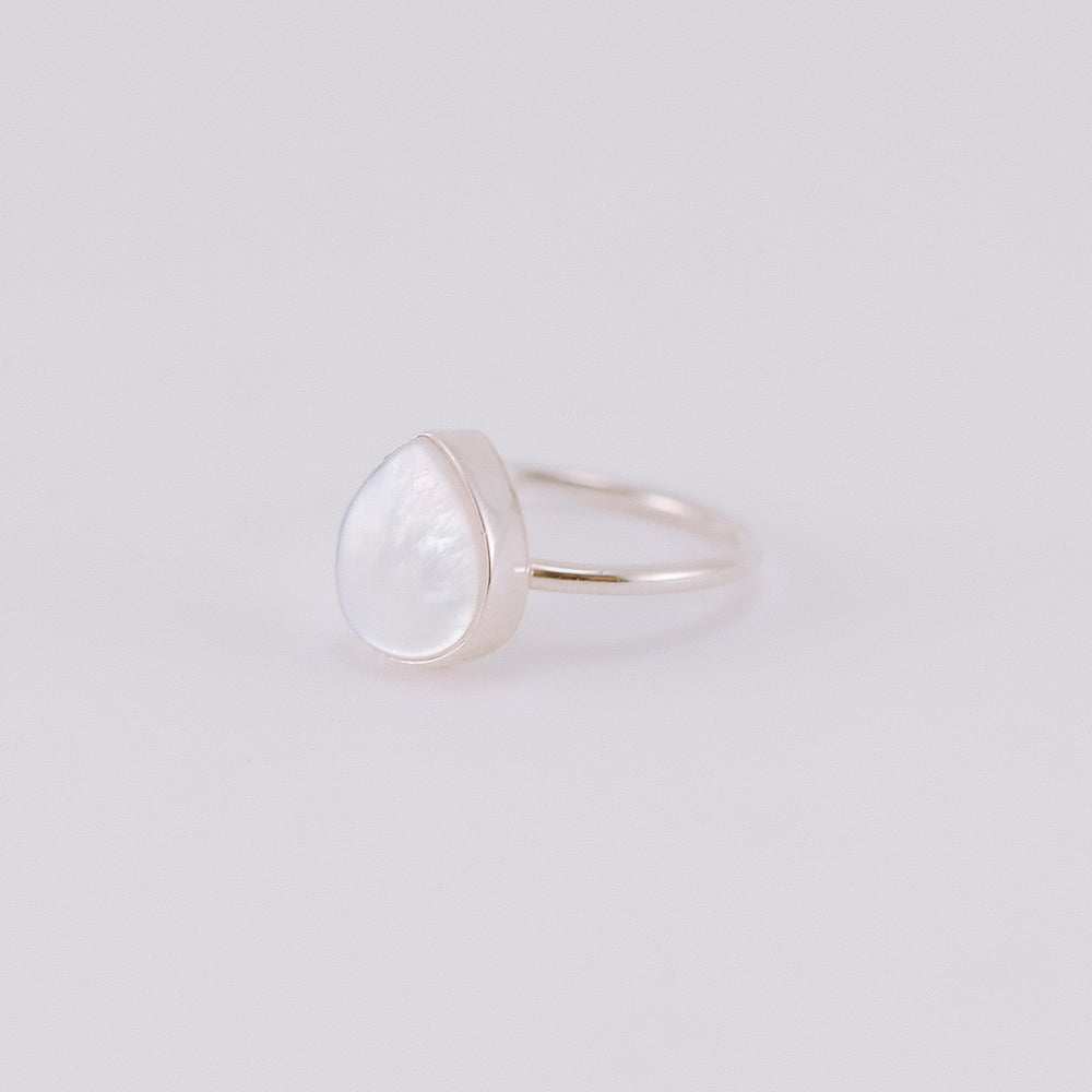 Pearl Teardrop Ring
